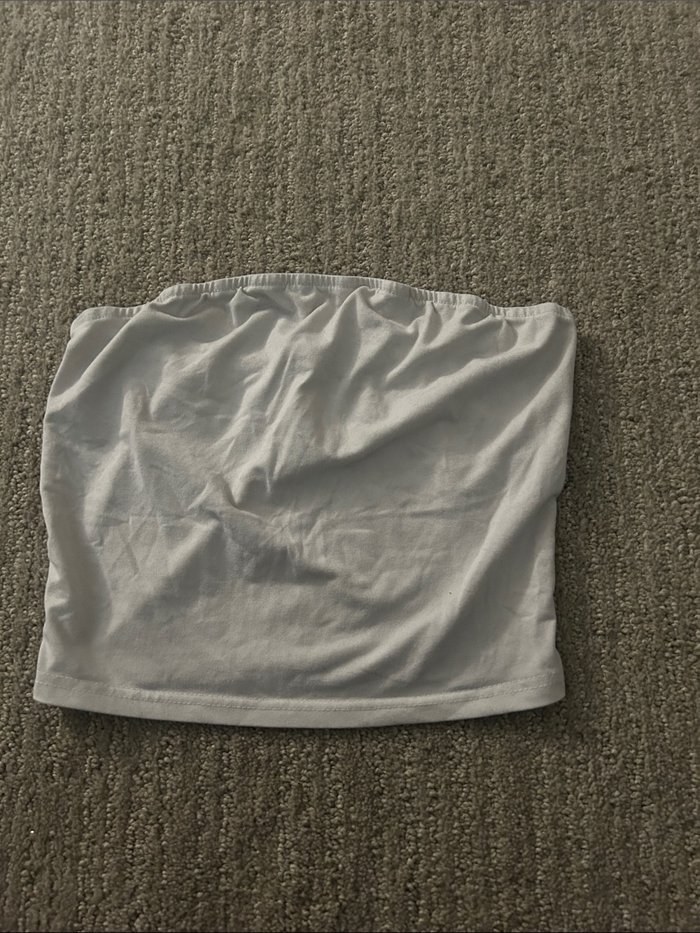 White Strapless Tube Top with Stretch Fit